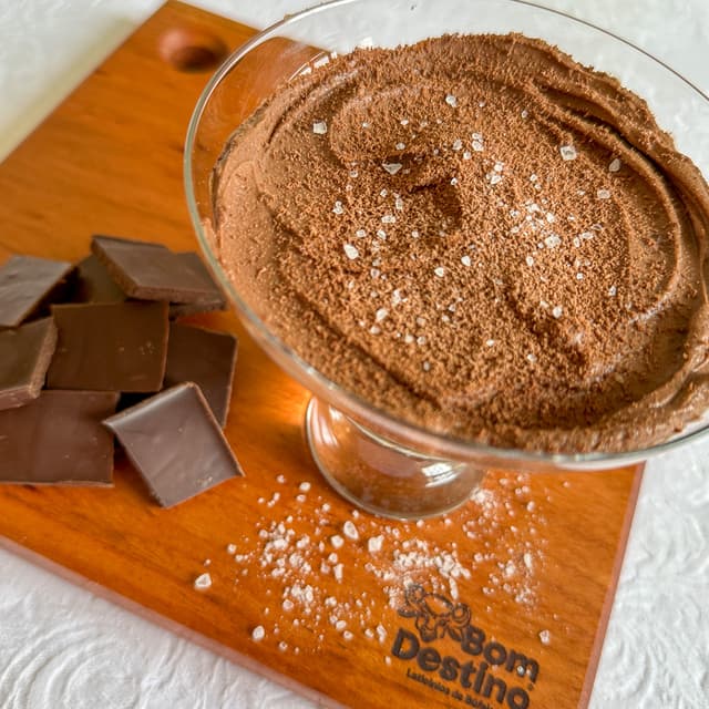 Mousse de Chocolate com Creme de Ricota de Búfala